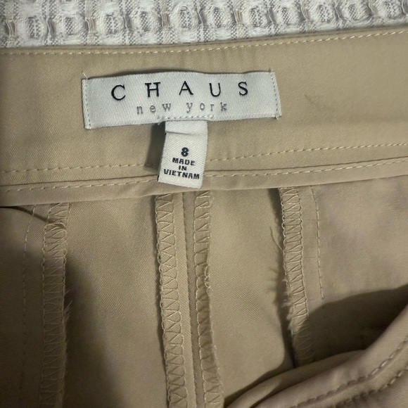 NWT Chaos Classic Beige Trousers Size 8 - Picture 2 of 11
